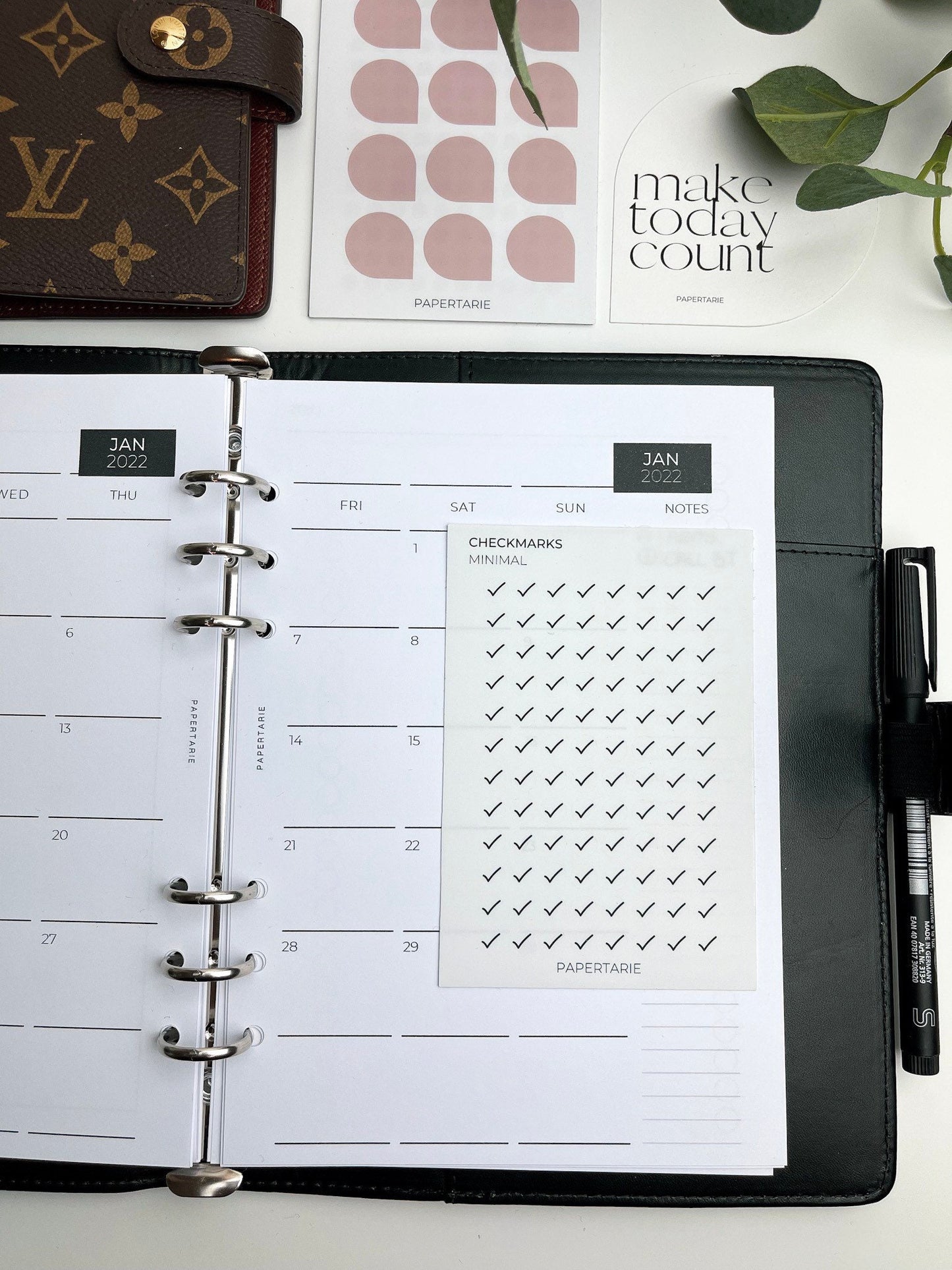 Black Checkmark Dot | Icon Stickers | Transparent | Matte | Glossy | Standard Size | Planner Stickers | Functional | Icon | Tick