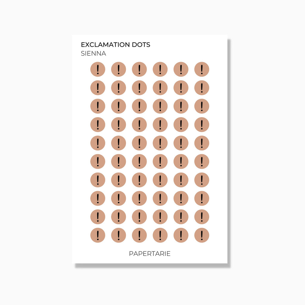 Exclamation Dot | Icon Stickers | Transparent Matte | Standard Size | Planner Stickers | Options