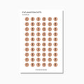 Exclamation Dot | Icon Stickers | Transparent Matte | Standard Size | Planner Stickers | Options