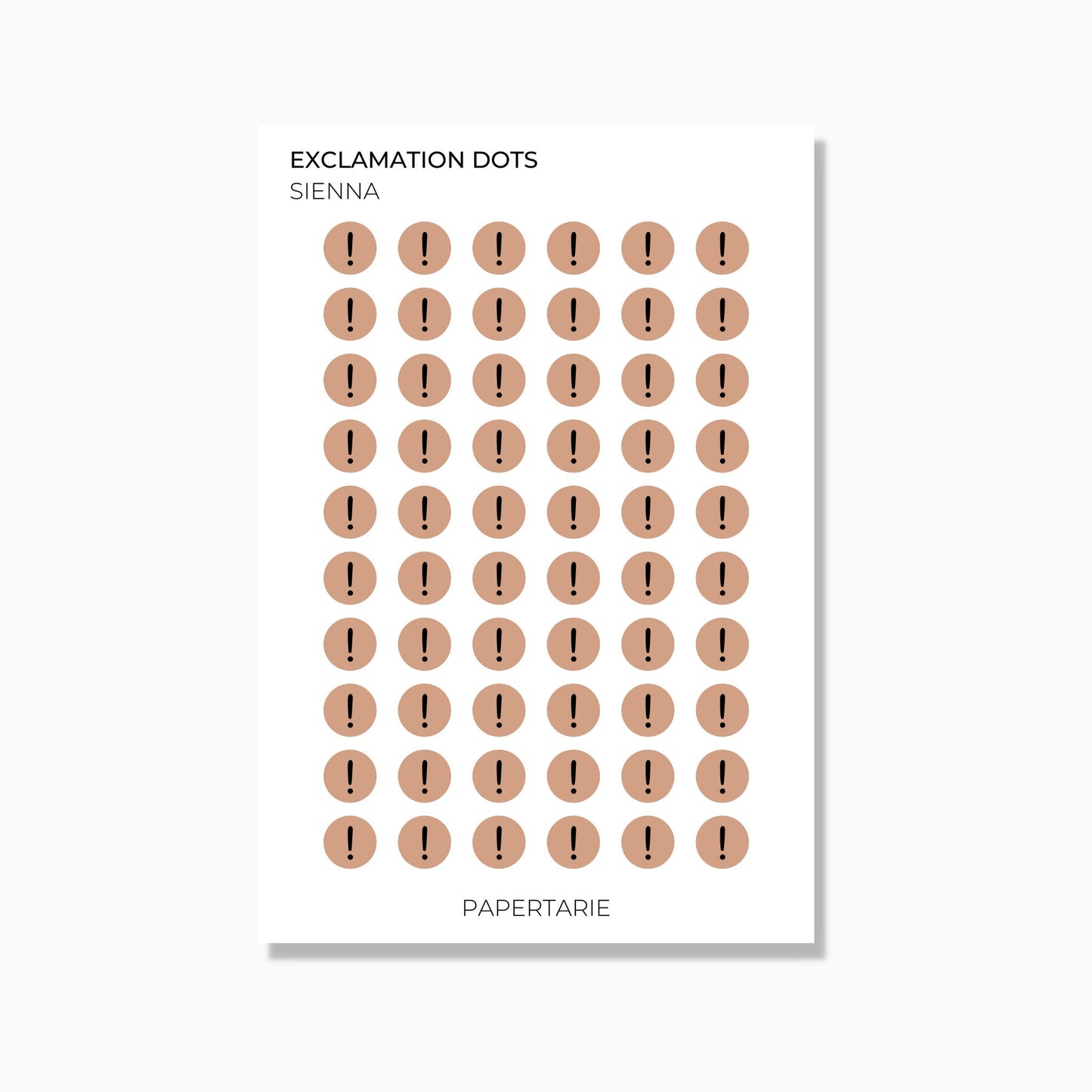 Exclamation Dot | Icon Stickers | Transparent Matte | Standard Size | Planner Stickers | Options
