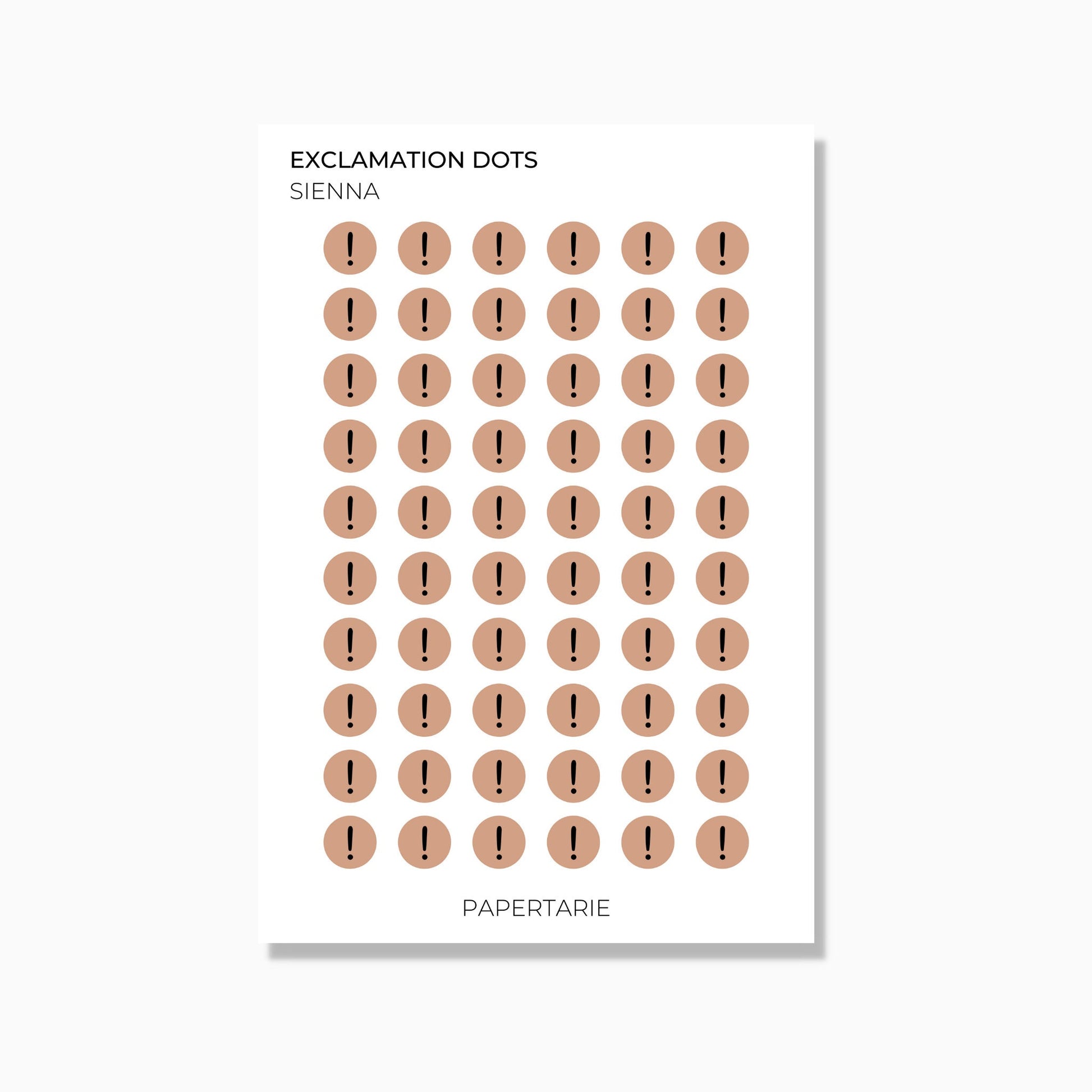 Exclamation Dot | Icon Stickers | Transparent Matte | Standard Size | Planner Stickers | Options