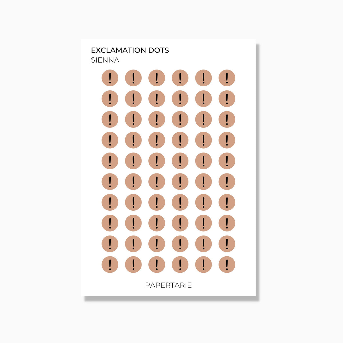 Exclamation Dot | Icon Stickers | Transparent Matte | Standard Size | Planner Stickers | Options