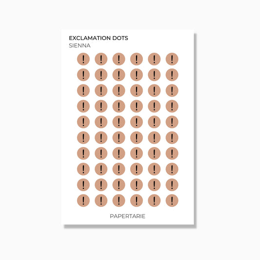 Exclamation Dot | Icon Stickers | Transparent Matte | Standard Size | Planner Stickers | Options