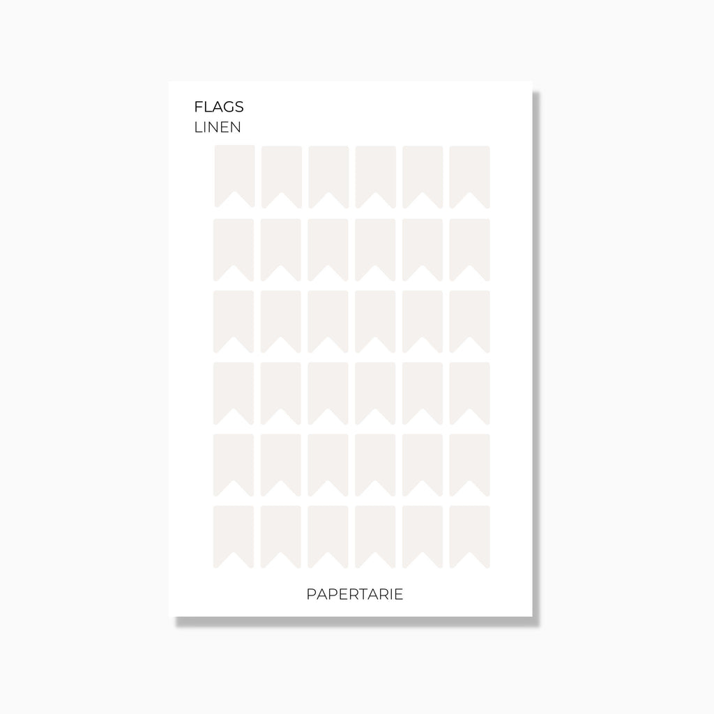 Flags | Shape Stickers | Transparent Matte | Standard Size | 12 Colours | Options