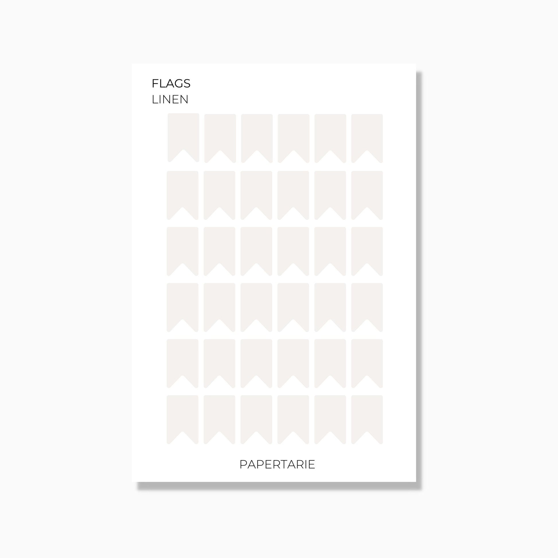 Flags | Shape Stickers | Transparent Matte | Standard Size | 12 Colours | Options