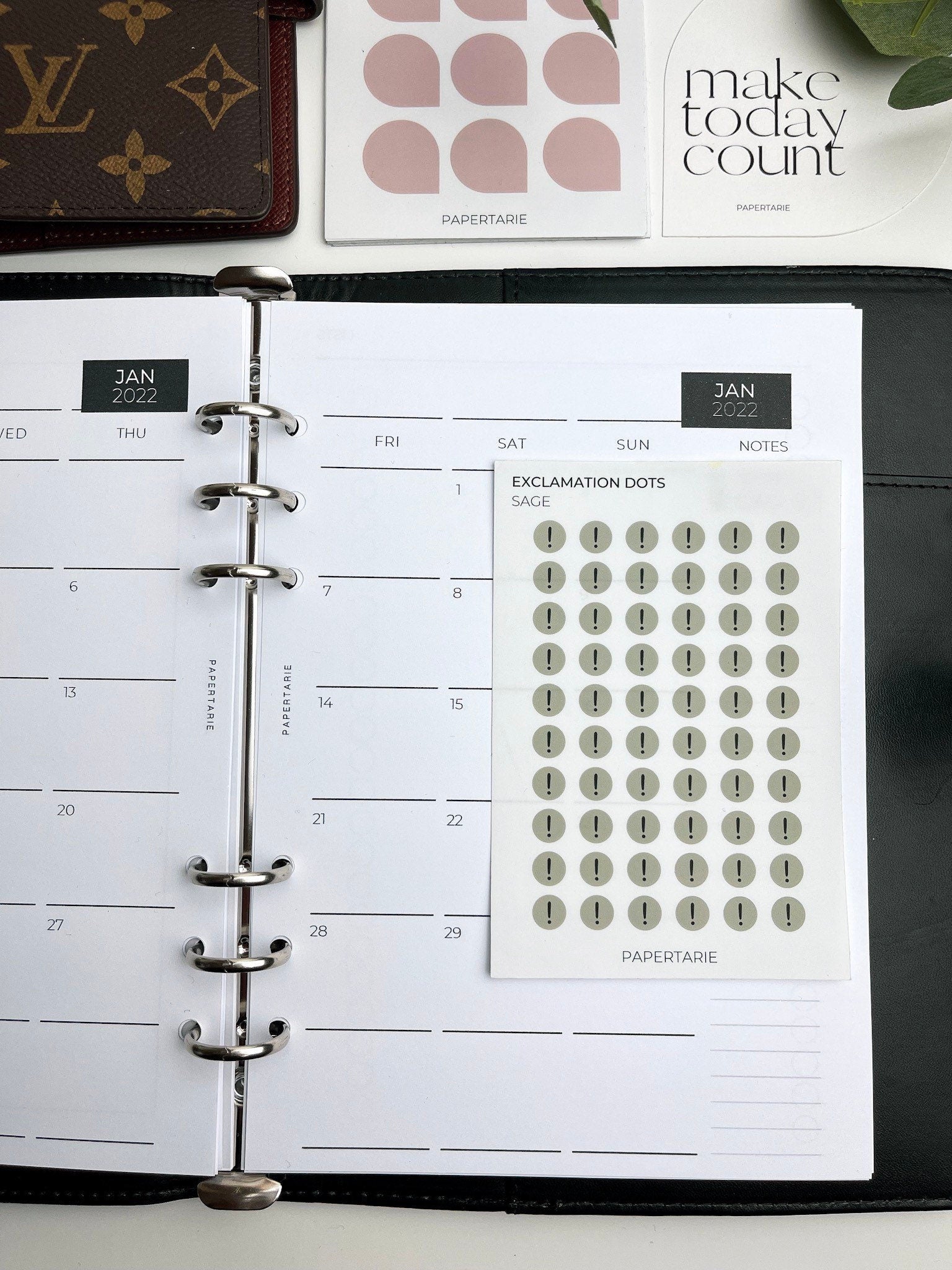 Exclamation Dot | Icon Stickers | Transparent Matte | Standard Size | Planner Stickers | Options