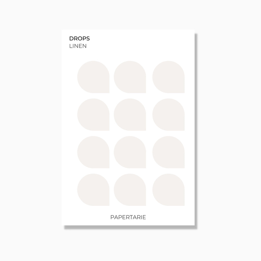 Large Drops | Shape Stickers | Transparent | Matte | Glossy | Standard Size | Options