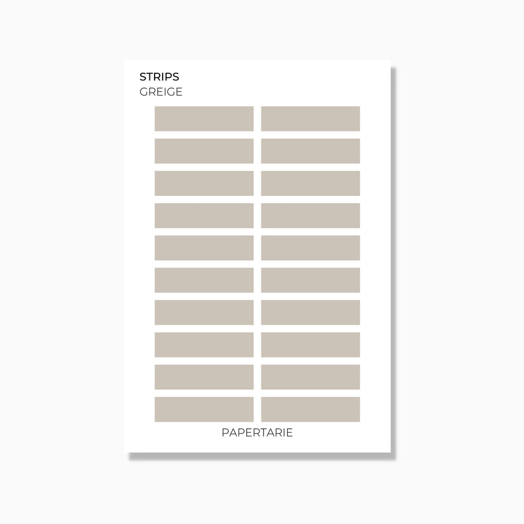 Strips | Shape Stickers | Transparent Matte | Standard Size | 12 Colours | Options