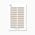 Strips | Shape Stickers | Transparent Matte | Standard Size | 12 Colours | Options