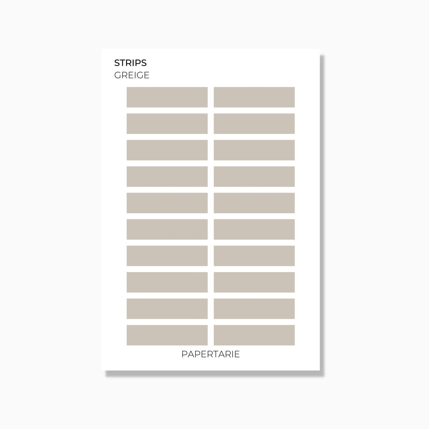 Strips | Shape Stickers | Transparent Matte | Standard Size | 12 Colours | Options