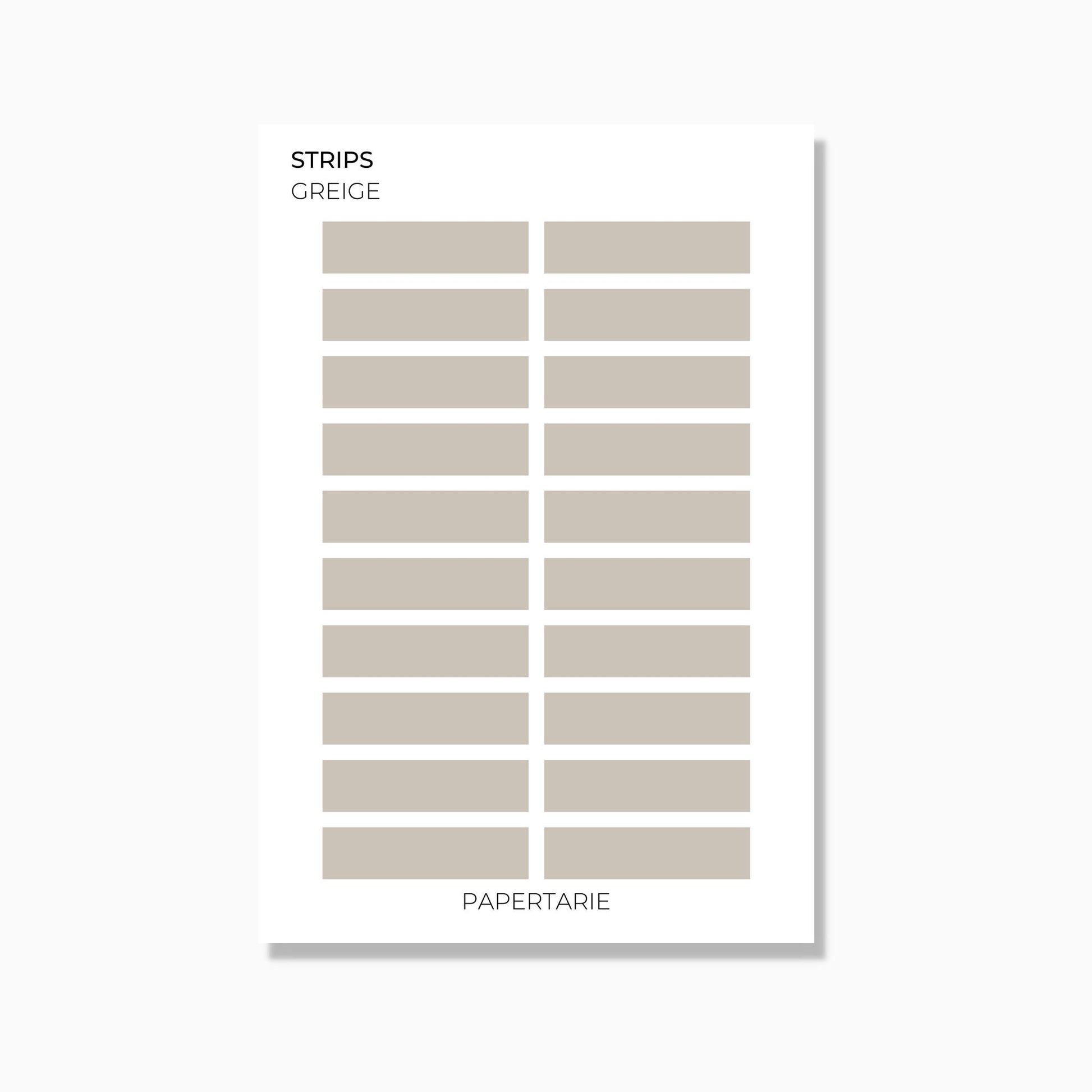 Strips | Shape Stickers | Transparent Matte | Standard Size | 12 Colours | Options