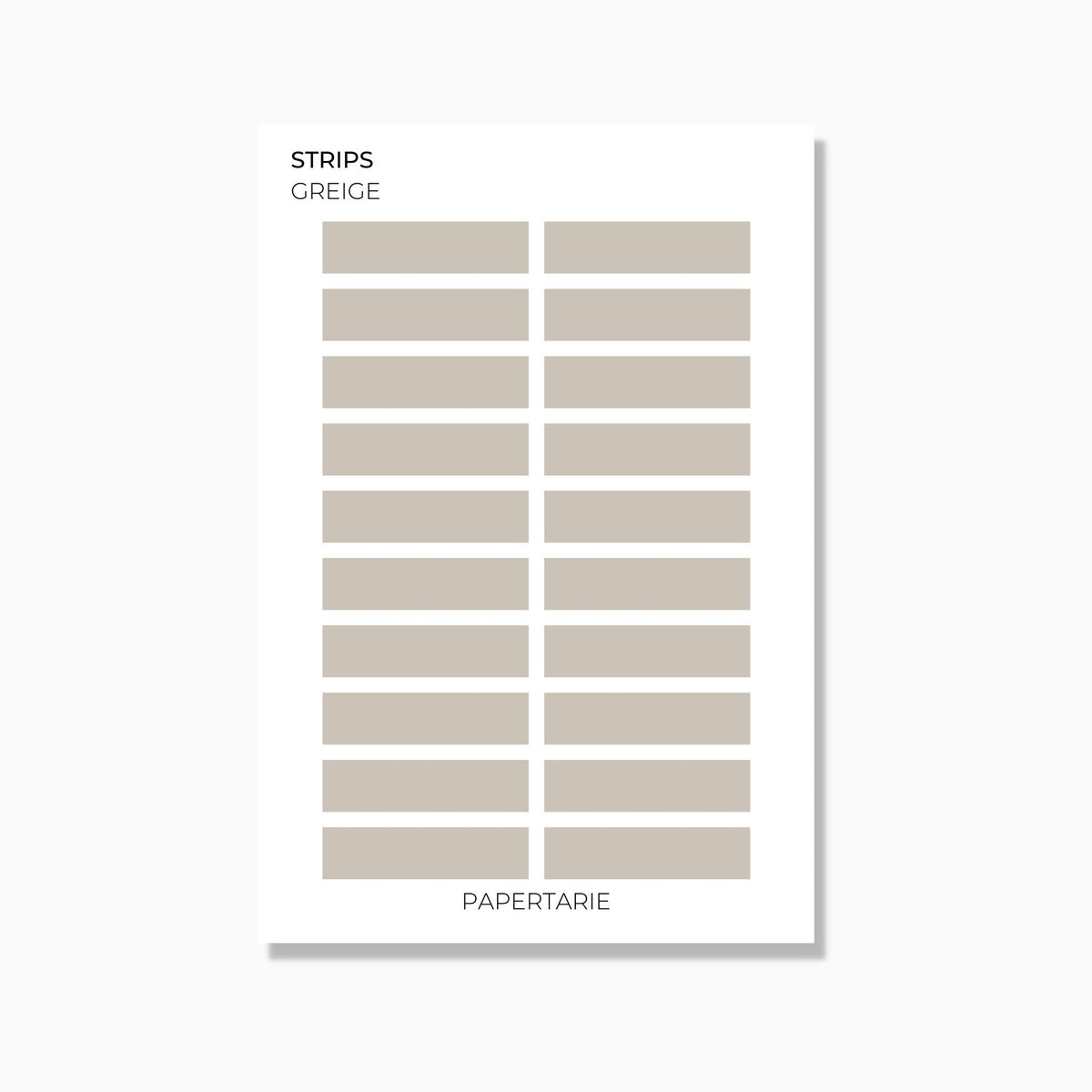 Strips | Shape Stickers | Transparent Matte | Standard Size | 12 Colours | Options