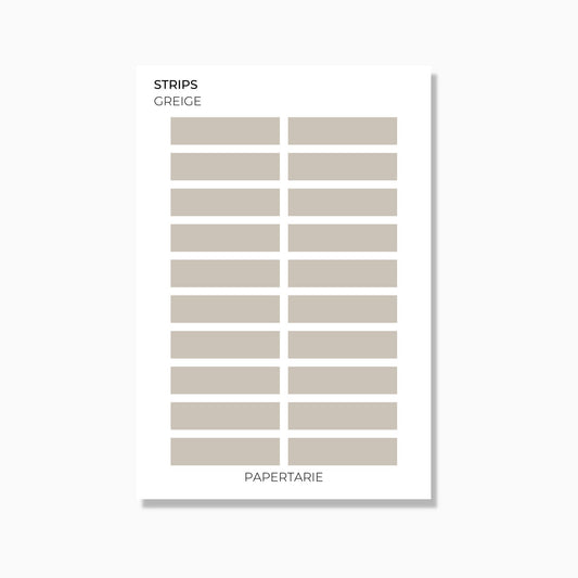 Strips | Shape Stickers | Transparent Matte | Standard Size | 12 Colours | Options
