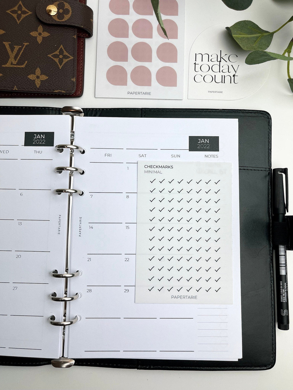 Black Checkmark Dot | Icon Stickers | Transparent | Matte | Glossy | Standard Size | Planner Stickers | Functional | Icon | Tick