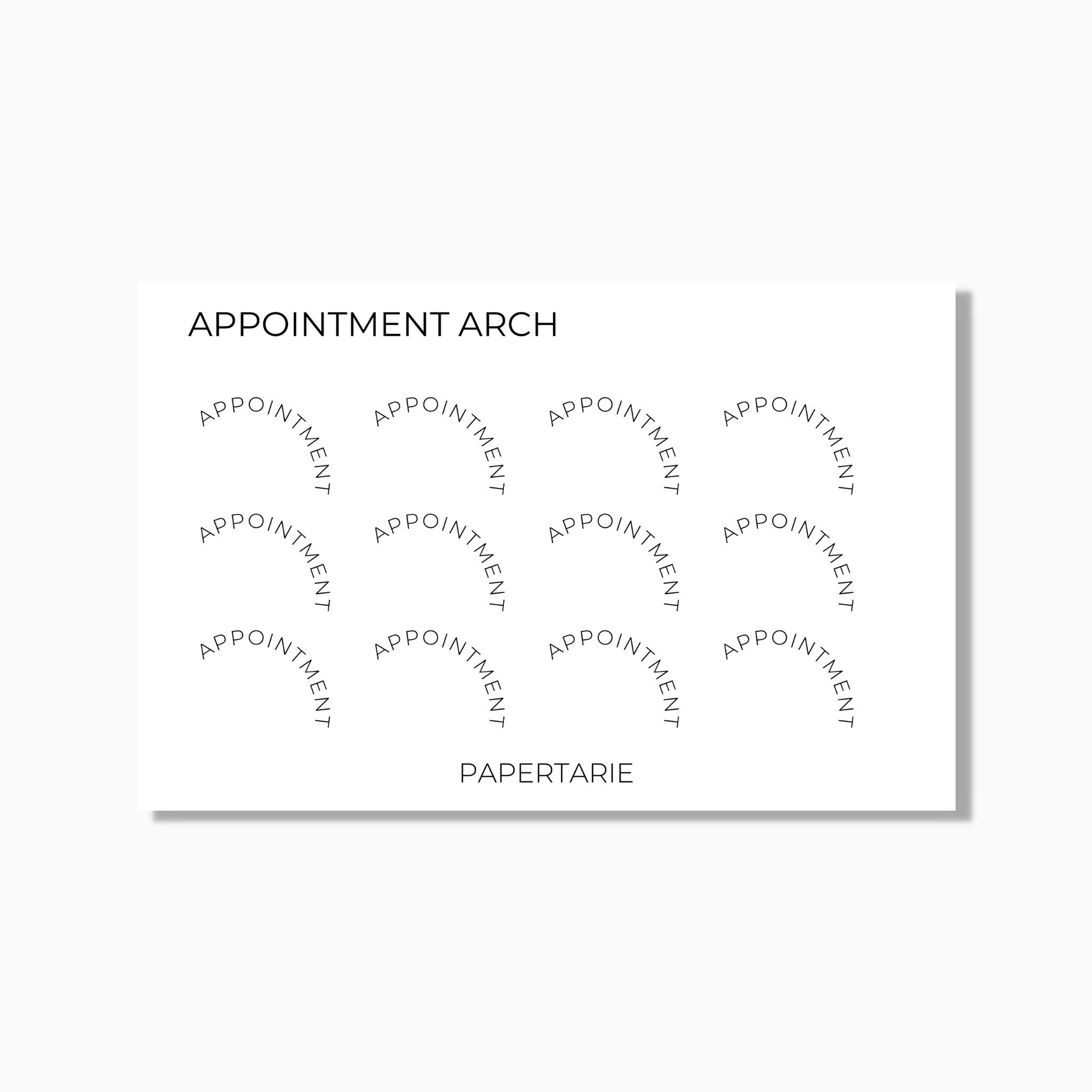 Arch Stickers | Custom | Mini Text Stickers | Transparent Matte | Minimal