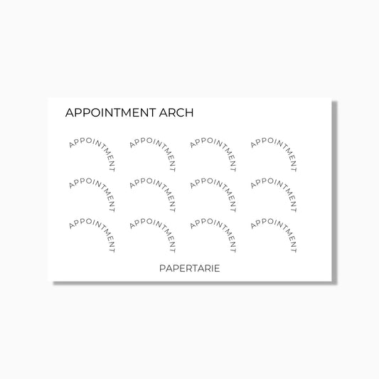 Arch Stickers | Custom | Mini Text Stickers | Transparent Matte | Minimal