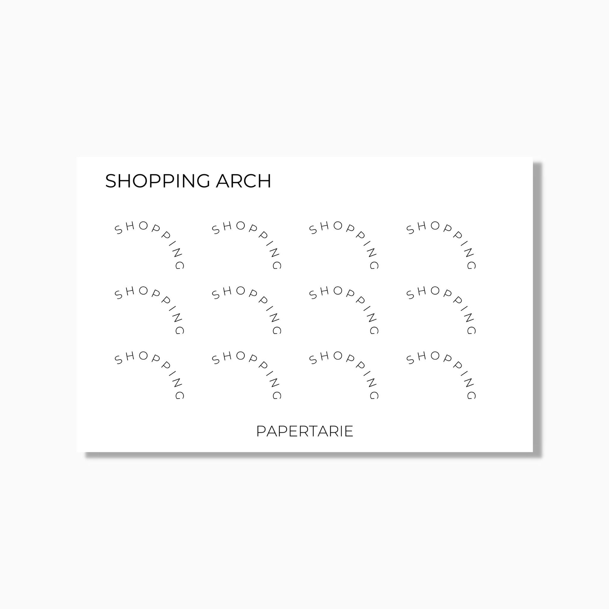Arch Stickers | Custom | Mini Text Stickers | Transparent Matte | Minimal