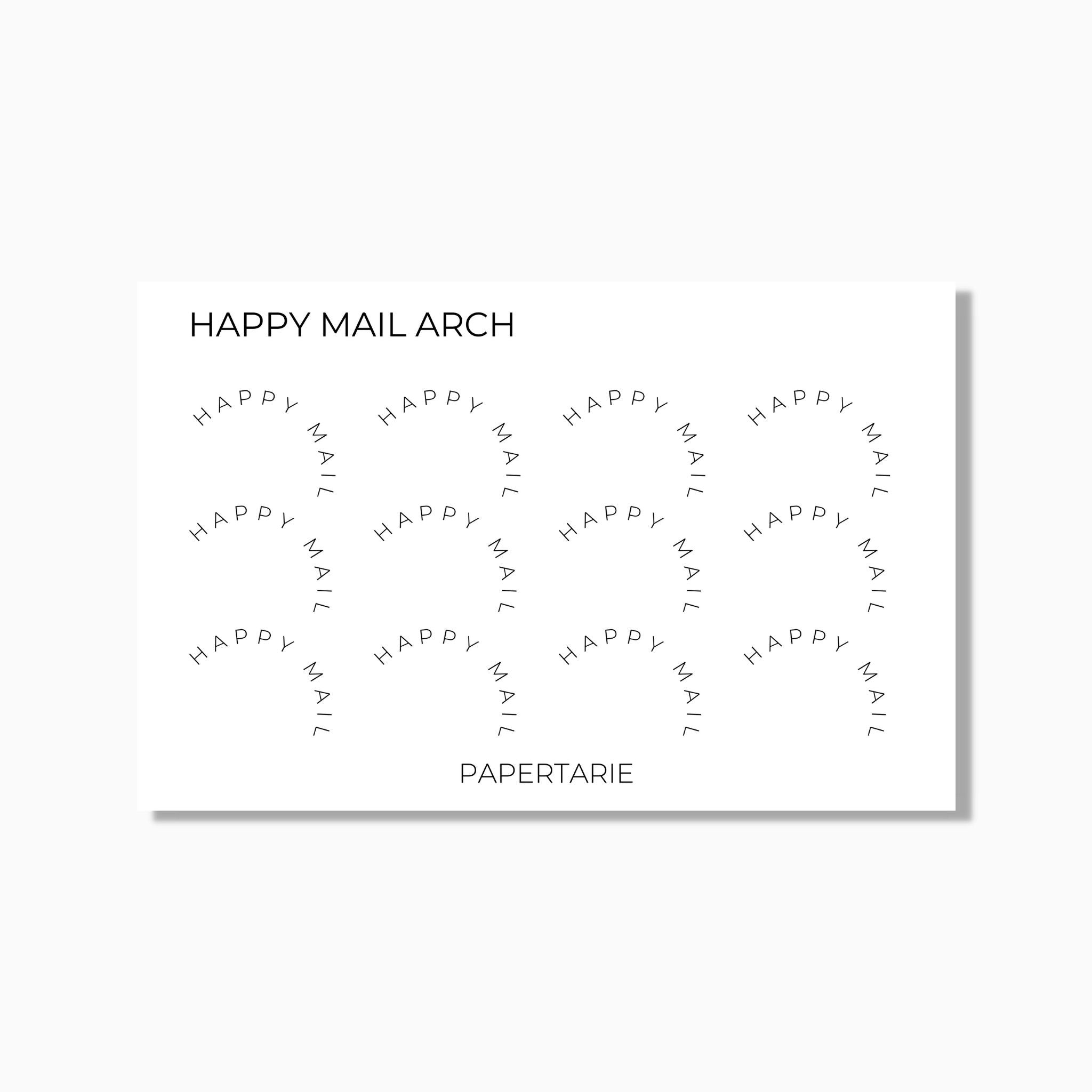 Arch Stickers | Custom | Mini Text Stickers | Transparent Matte | Minimal