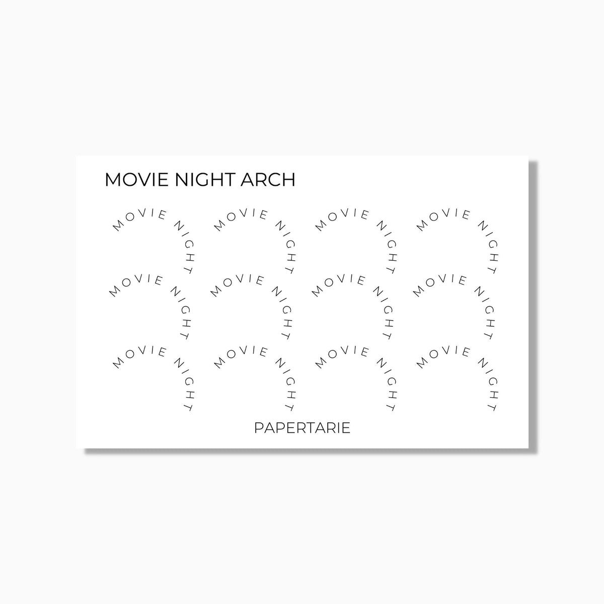 Arch Stickers | Custom | Mini Text Stickers | Transparent Matte | Minimal