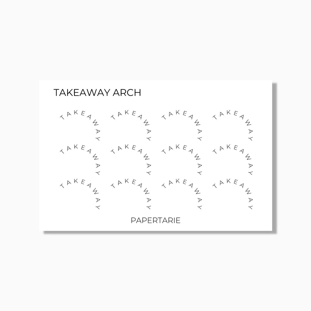 Arch Stickers | Custom | Mini Text Stickers | Transparent Matte | Minimal