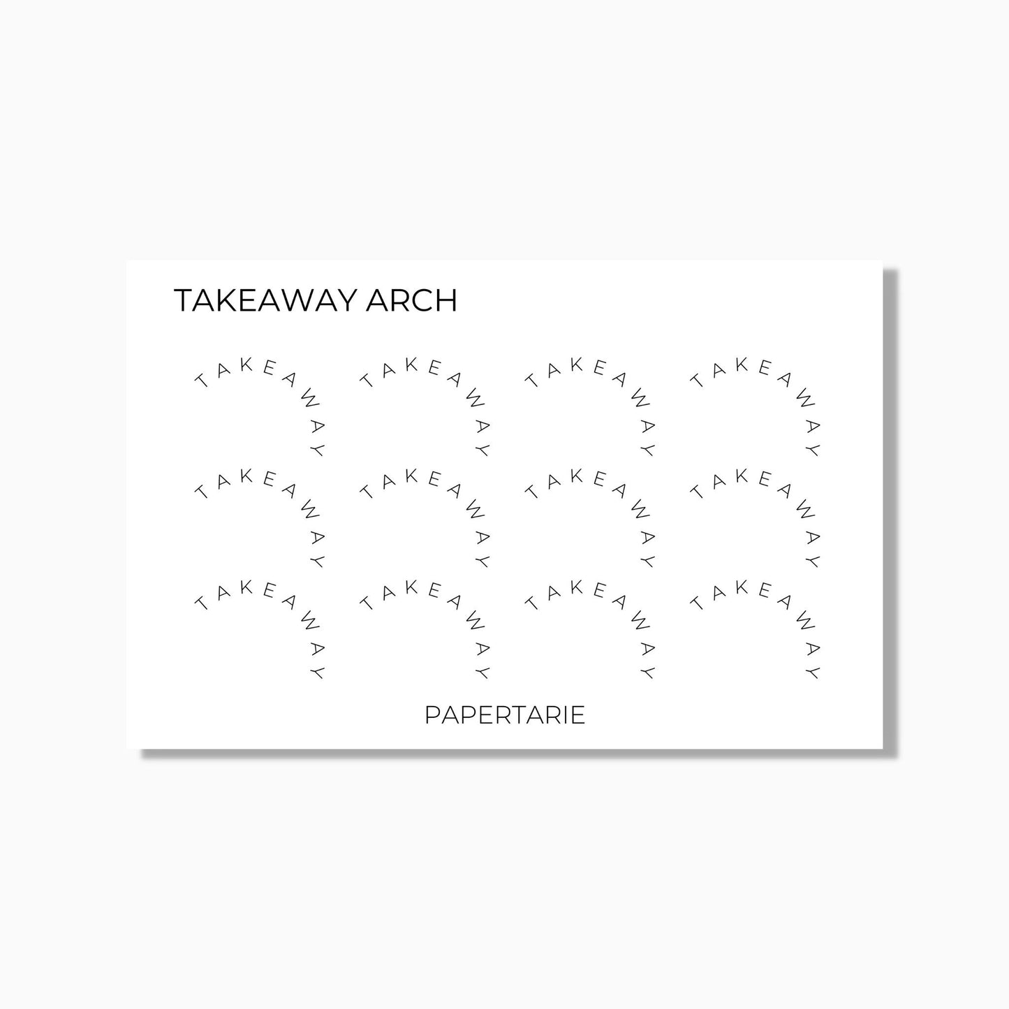 Arch Stickers | Custom | Mini Text Stickers | Transparent Matte | Minimal