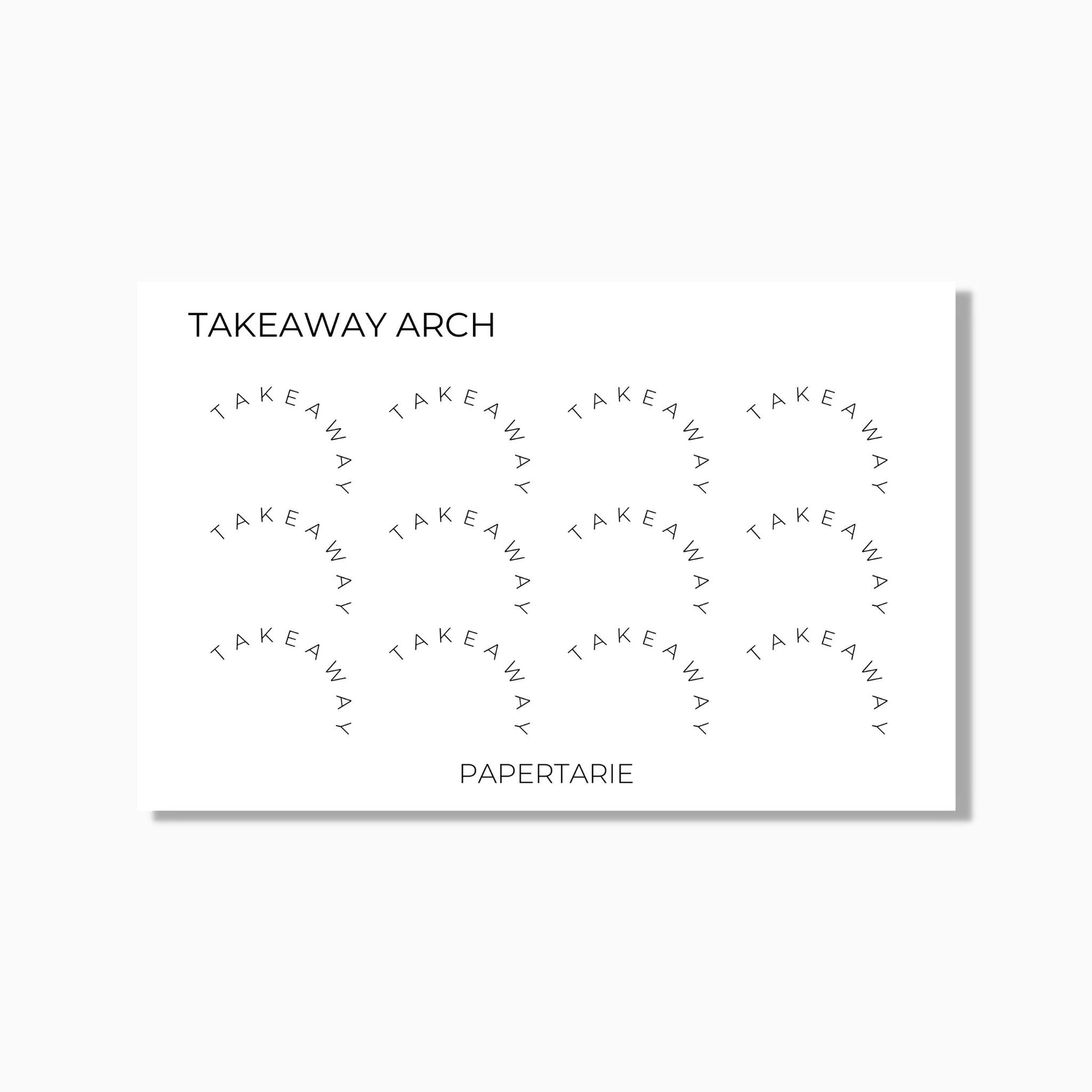 Arch Stickers | Custom | Mini Text Stickers | Transparent Matte | Minimal