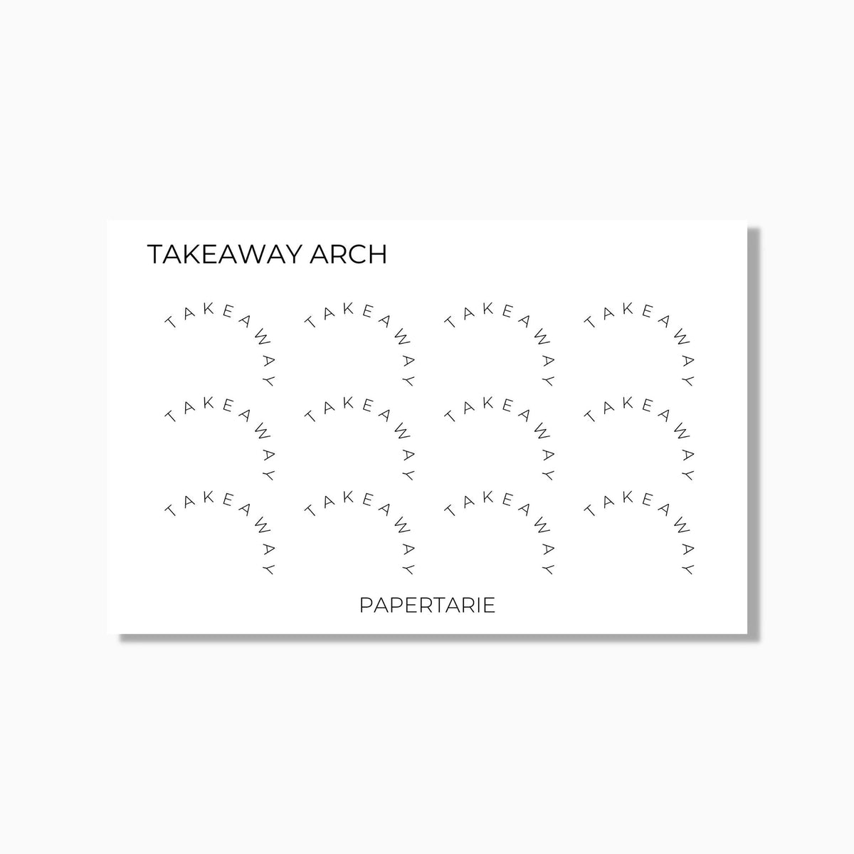 Arch Stickers | Custom | Mini Text Stickers | Transparent Matte | Minimal