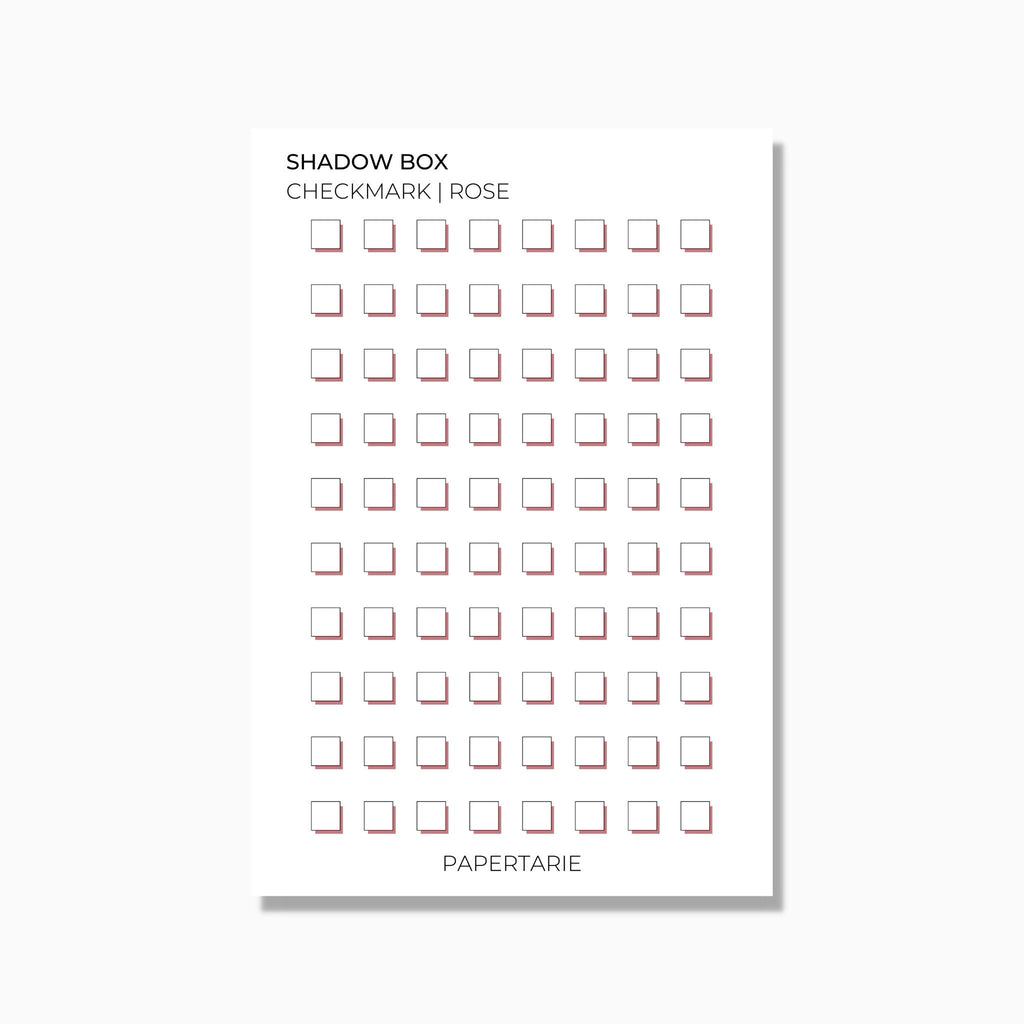 Shadow Box Checkmarks | Functional Stickers | Transparent Matte | Standard Size | Options