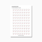 Shadow Box Checkmarks | Functional Stickers | Transparent Matte | Standard Size | Options