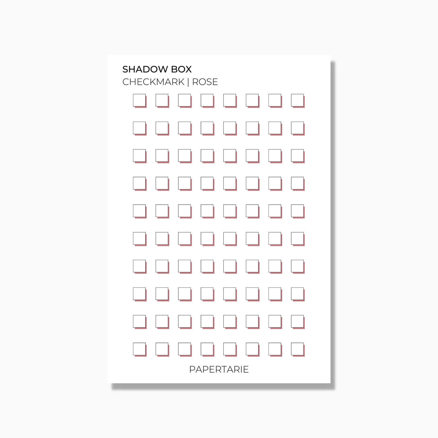 Shadow Box Checkmarks | Functional Stickers | Transparent Matte | Standard Size | Options