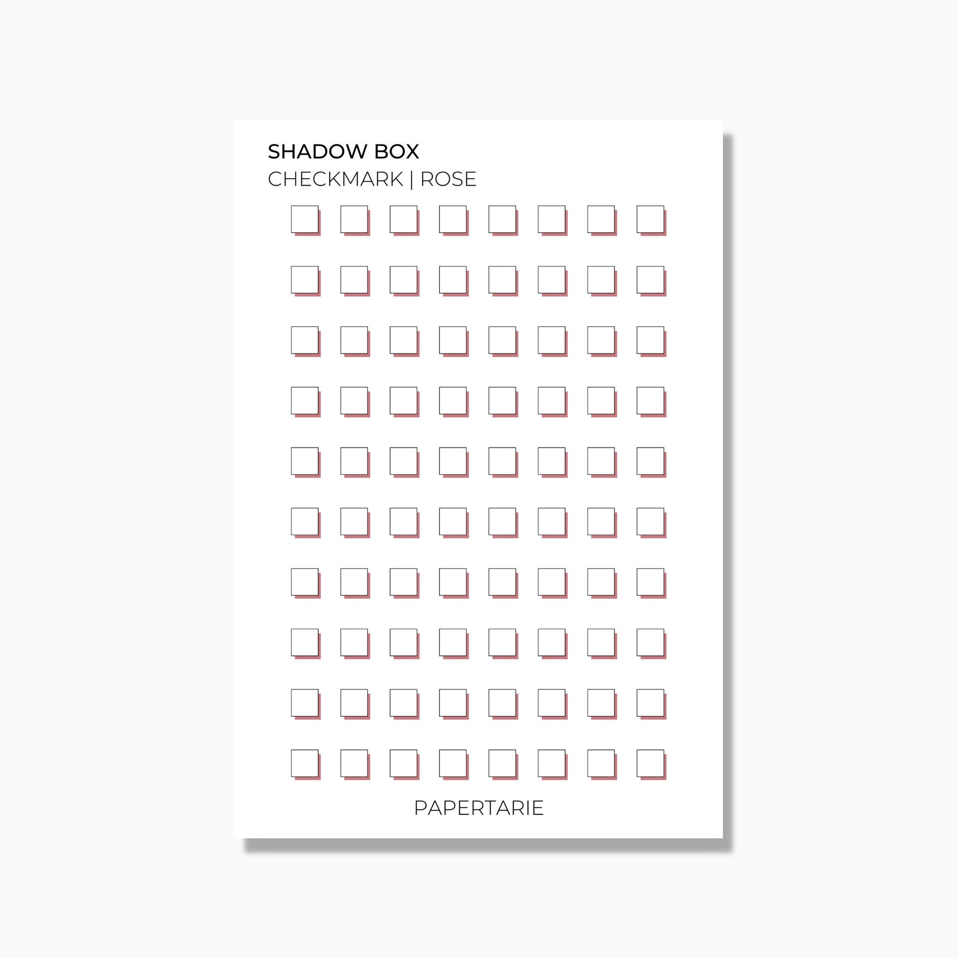 Shadow Box Checkmarks | Functional Stickers | Transparent Matte | Standard Size | Options