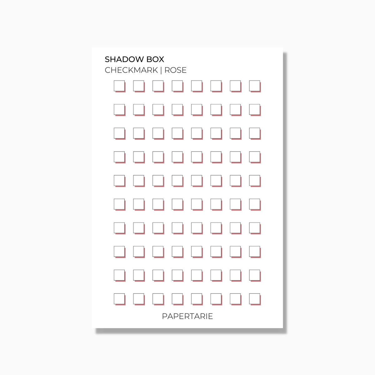 Shadow Box Checkmarks | Functional Stickers | Transparent Matte | Standard Size | Options