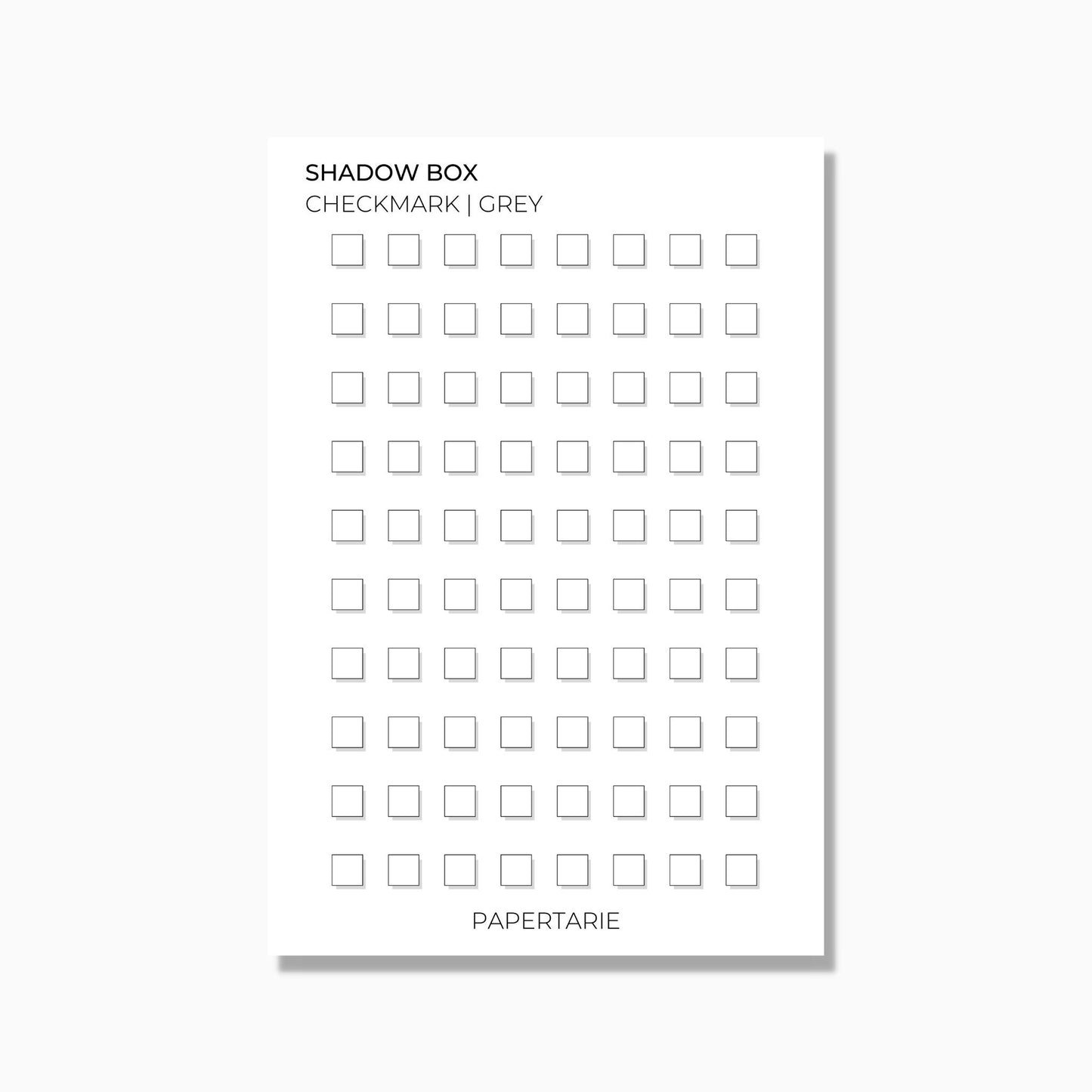Shadow Box Checkmarks | Functional Stickers | Transparent Matte | Standard Size | Options