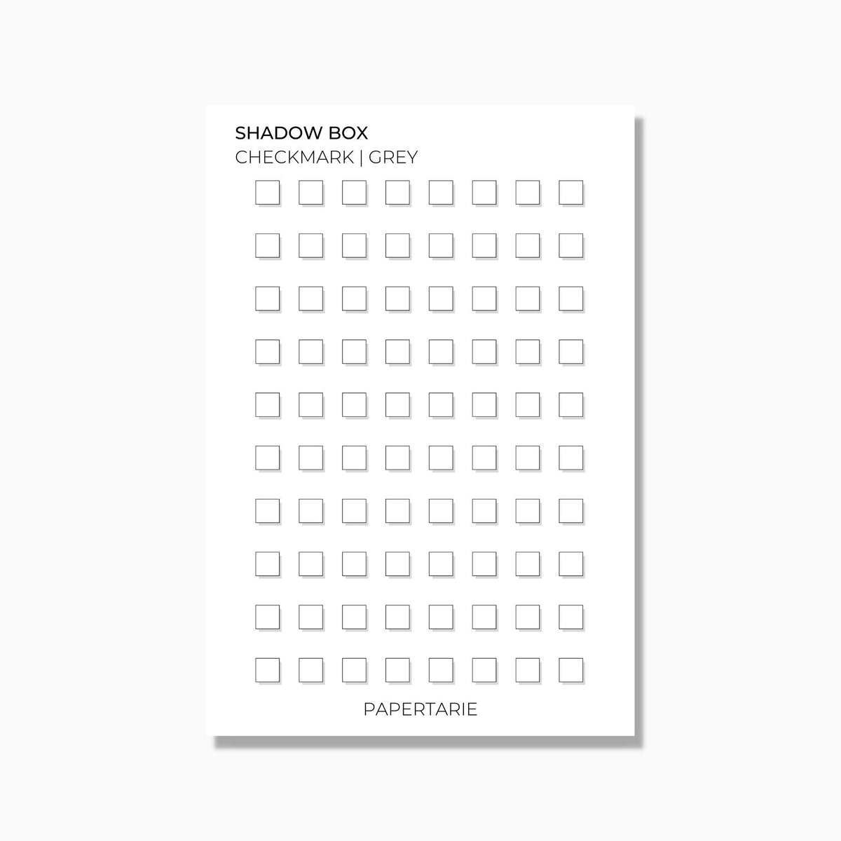Shadow Box Checkmarks | Functional Stickers | Transparent Matte | Standard Size | Options