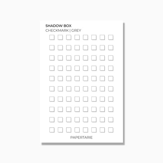Shadow Box Checkmarks | Functional Stickers | Transparent Matte | Standard Size | Options