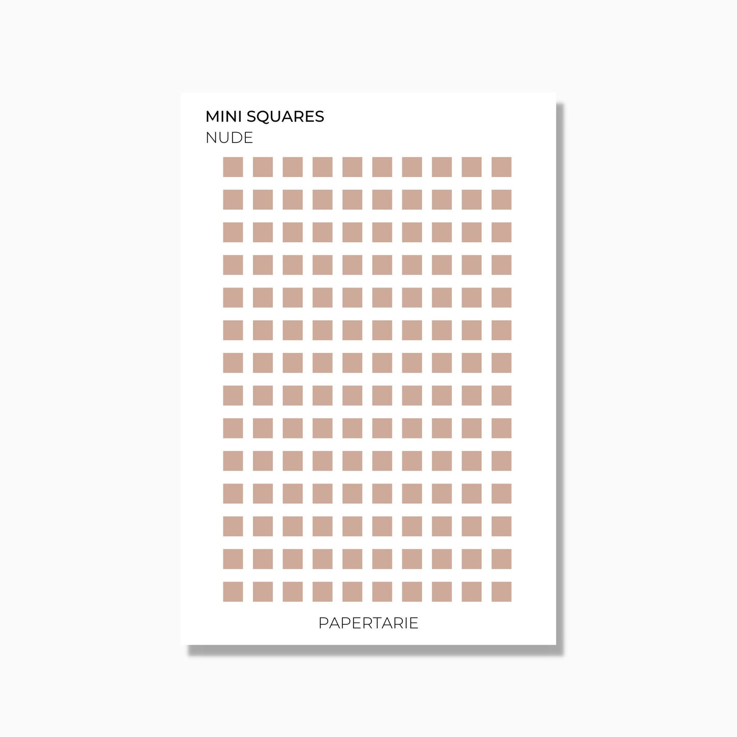 Squares | 3 Sizes | Shape Stickers | Transparent Matte | Standard Size | Options