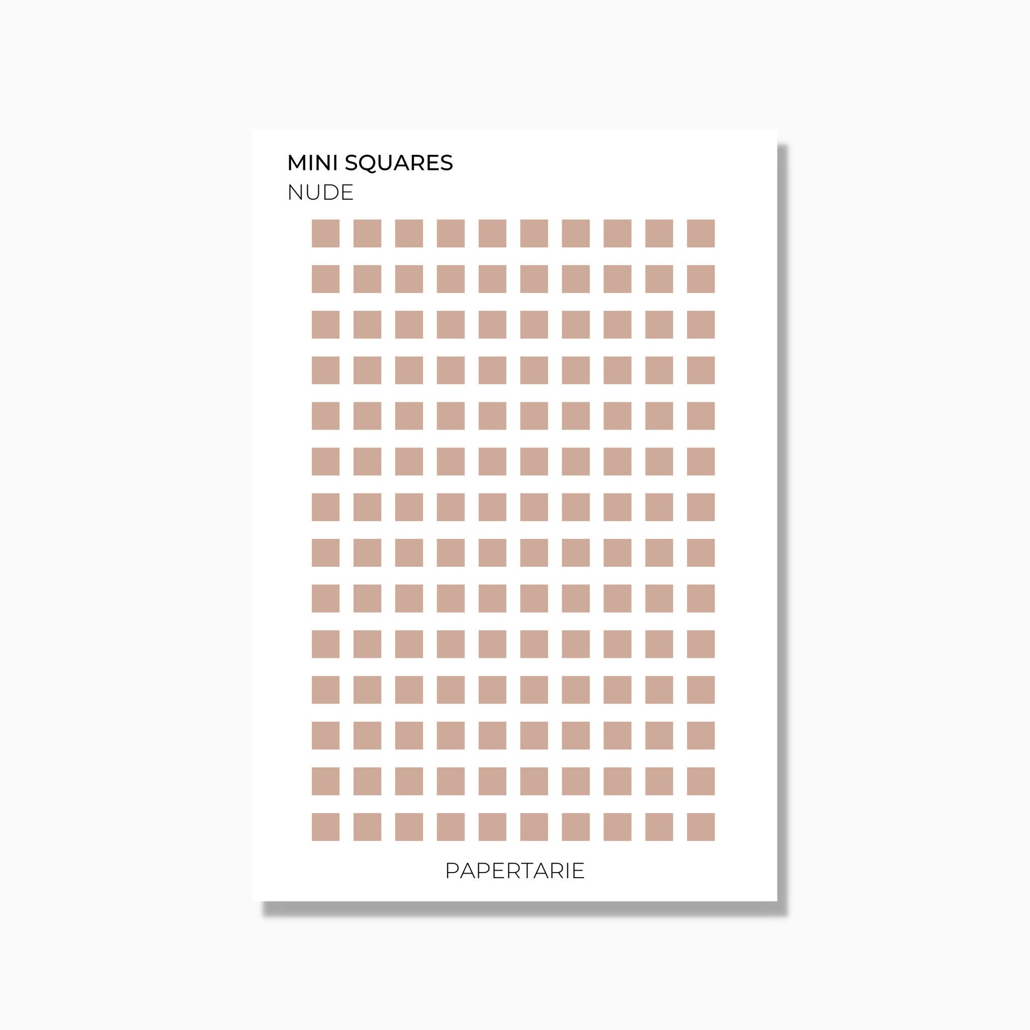 Squares | 3 Sizes | Shape Stickers | Transparent Matte | Standard Size | Options