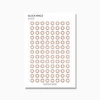 Block Rings | 2 Sizes | Shape Stickers | Transparent Matte | Standard Size | Options