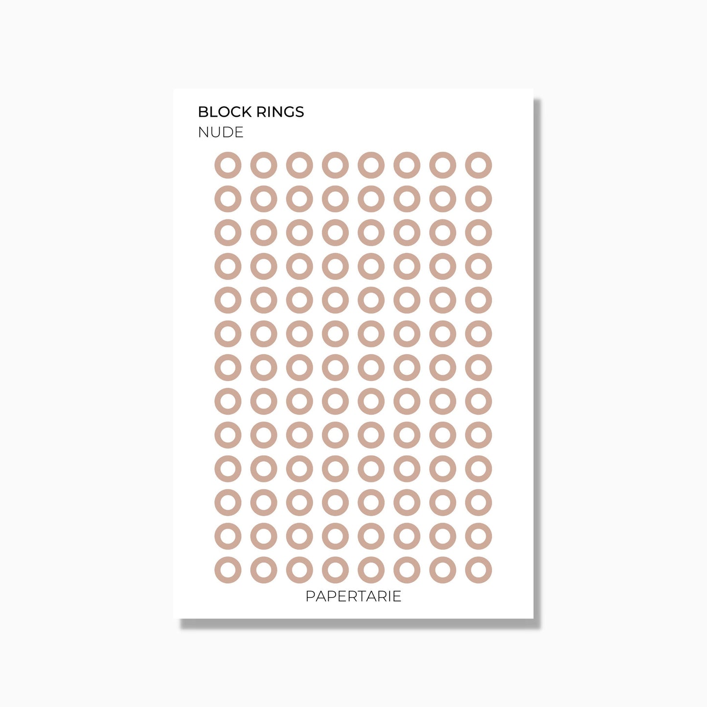 Block Rings | 2 Sizes | Shape Stickers | Transparent Matte | Standard Size | Options