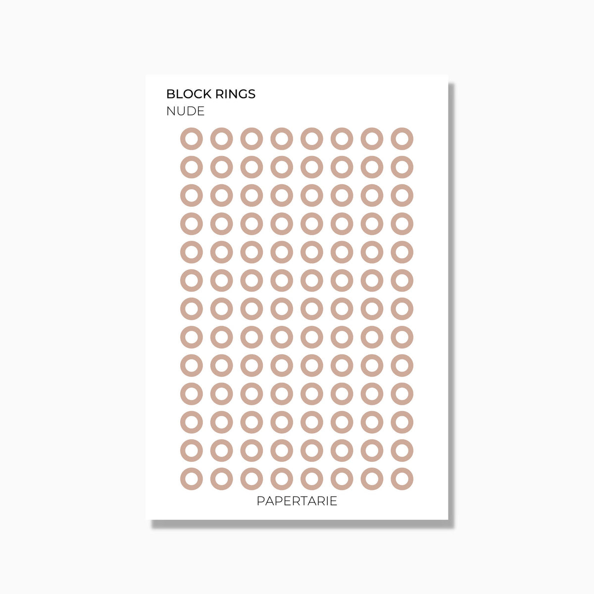 Block Rings | 2 Sizes | Shape Stickers | Transparent Matte | Standard Size | Options