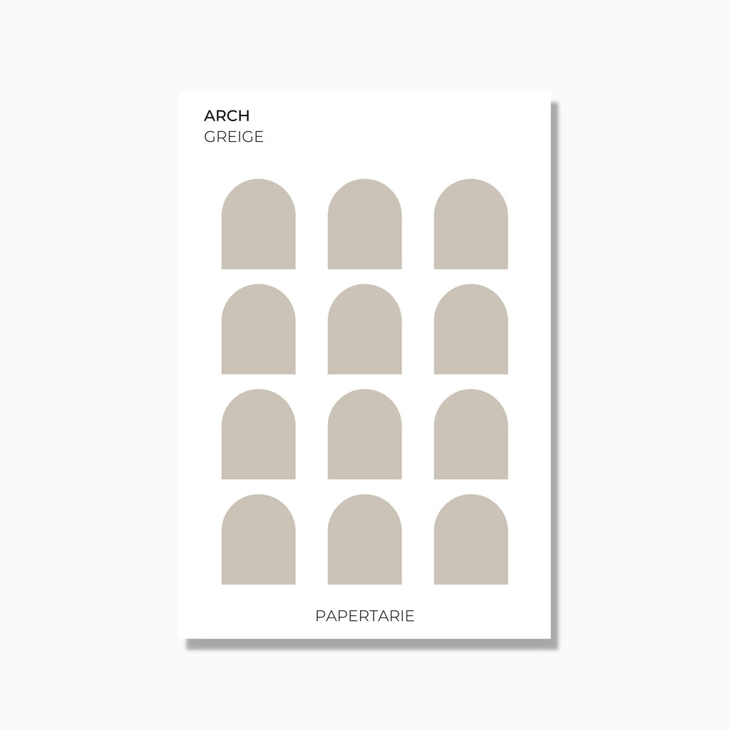 Arches | 2 Sizes | Shape Stickers | Transparent Matte | Standard Size | Options