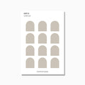 Arches | 2 Sizes | Shape Stickers | Transparent Matte | Standard Size | Options