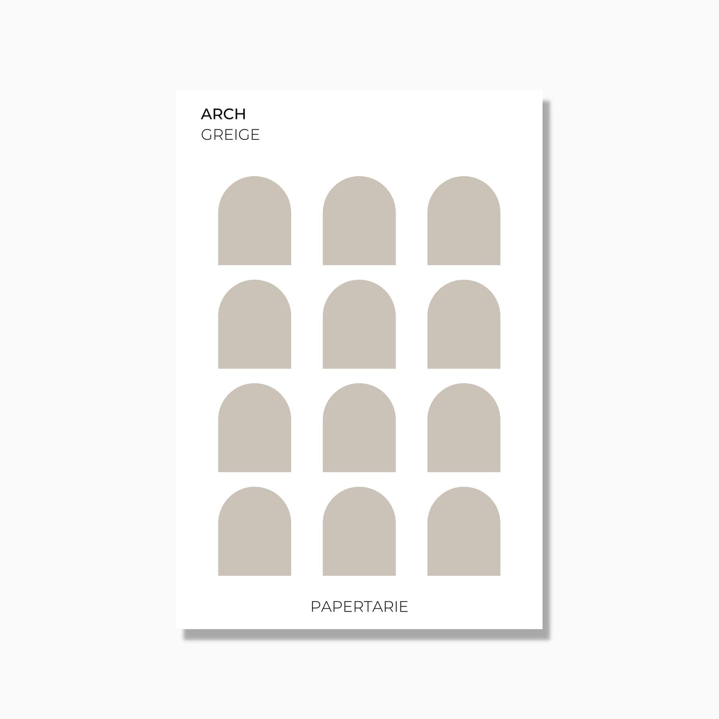 Arches | 2 Sizes | Shape Stickers | Transparent Matte | Standard Size | Options
