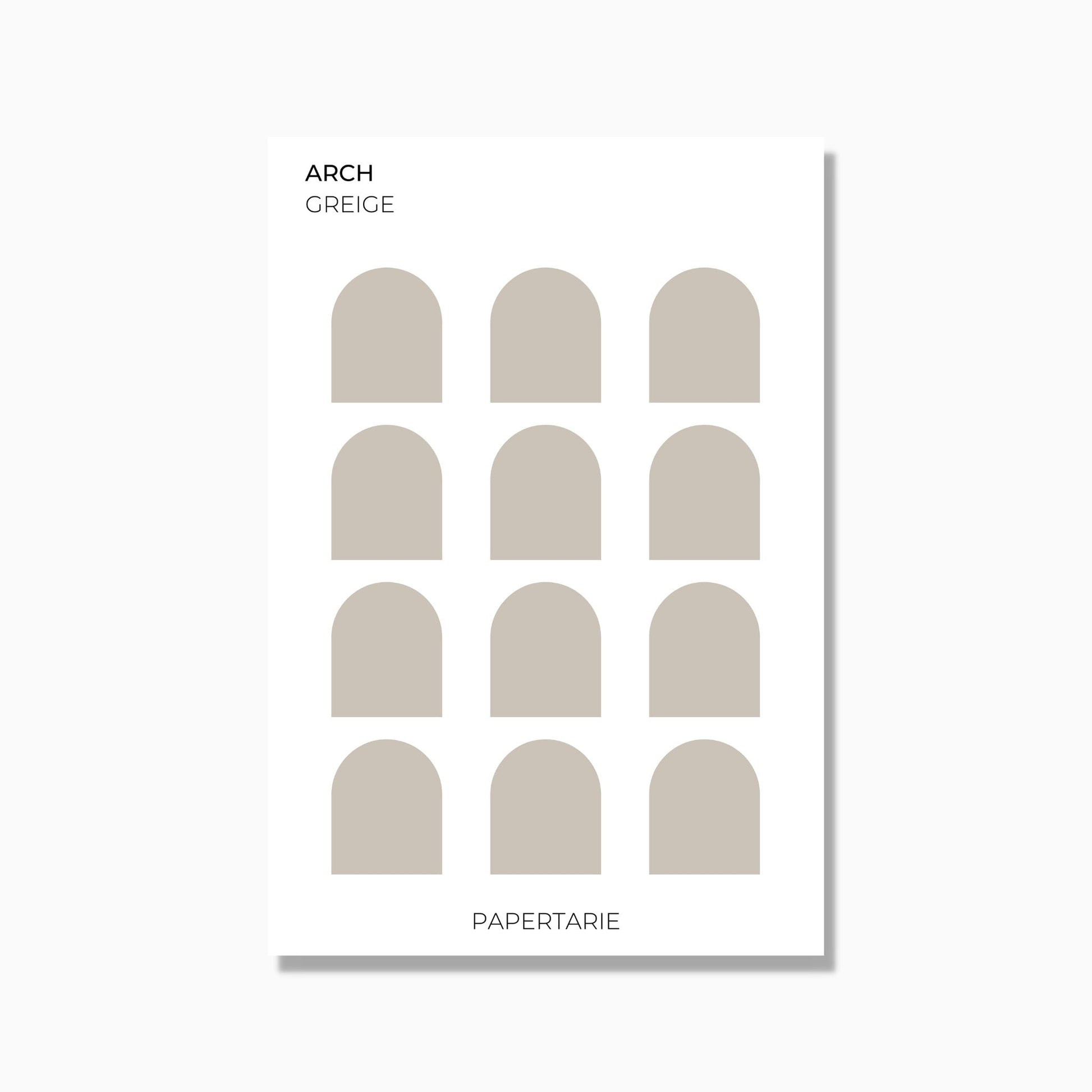 Arches | 2 Sizes | Shape Stickers | Transparent Matte | Standard Size | Options