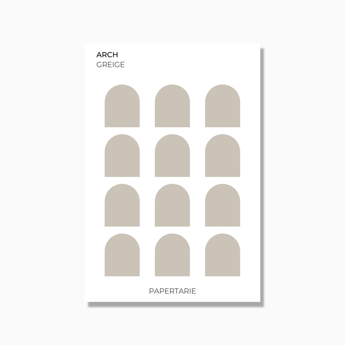 Arches | 2 Sizes | Shape Stickers | Transparent Matte | Standard Size | Options