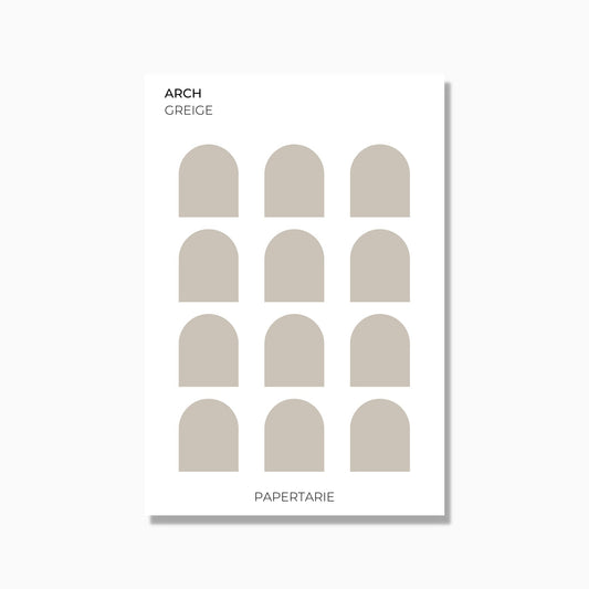 Arches | 2 Sizes | Shape Stickers | Transparent Matte | Standard Size | Options