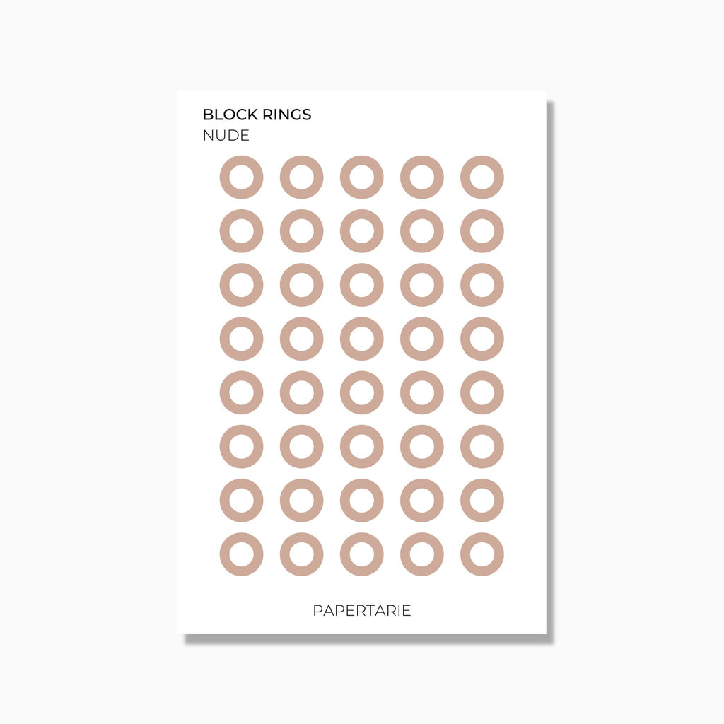 Medium Block Rings | Shape Stickers | Transparent | Matte | Glossy | Standard Size | Options