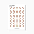 Medium Block Rings | Shape Stickers | Transparent | Matte | Glossy | Standard Size | Options