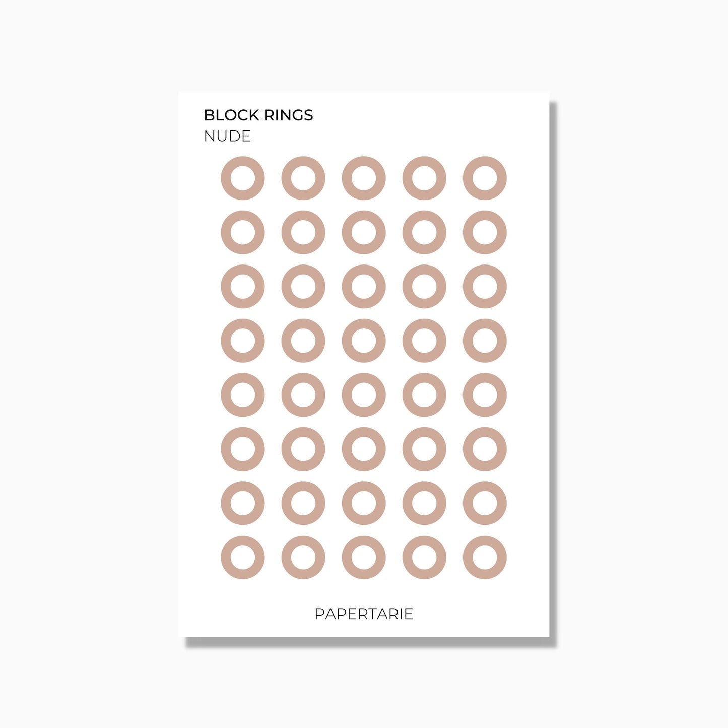 Medium Block Rings | Shape Stickers | Transparent | Matte | Glossy | Standard Size | Options