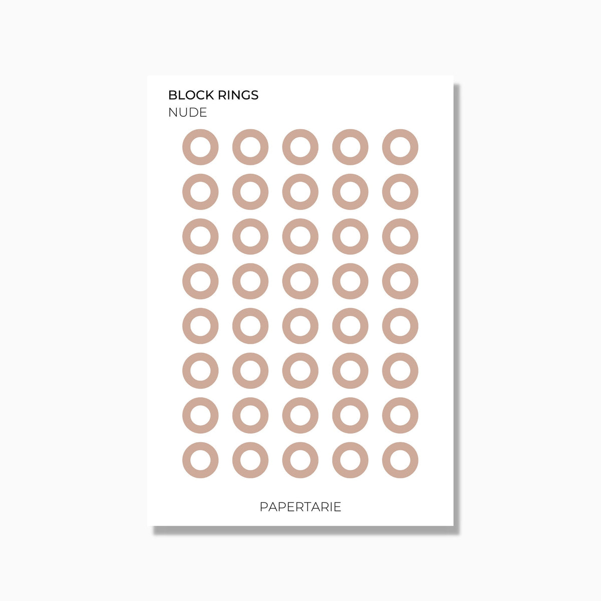 Medium Block Rings | Shape Stickers | Transparent | Matte | Glossy | Standard Size | Options